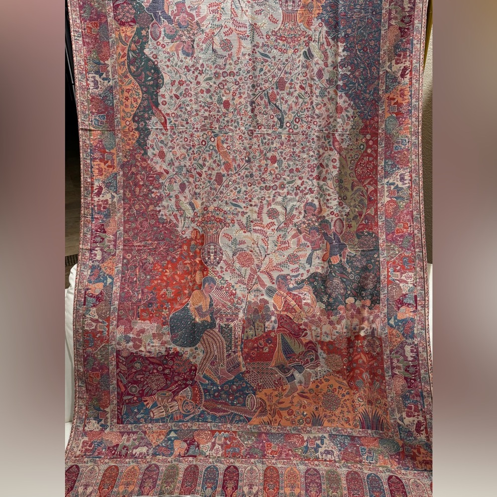 Mughal Inspired Design , Fine Quality ,Pure Pashmina, Kani Shawl, Wedding Shawl